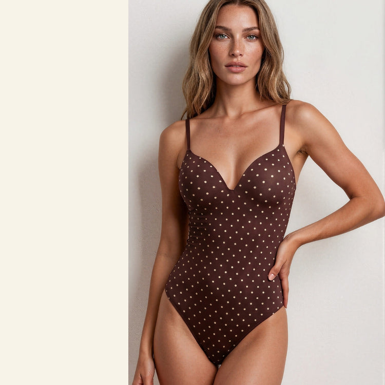 Body bruin polkadots - Liefs uit Zierikzee