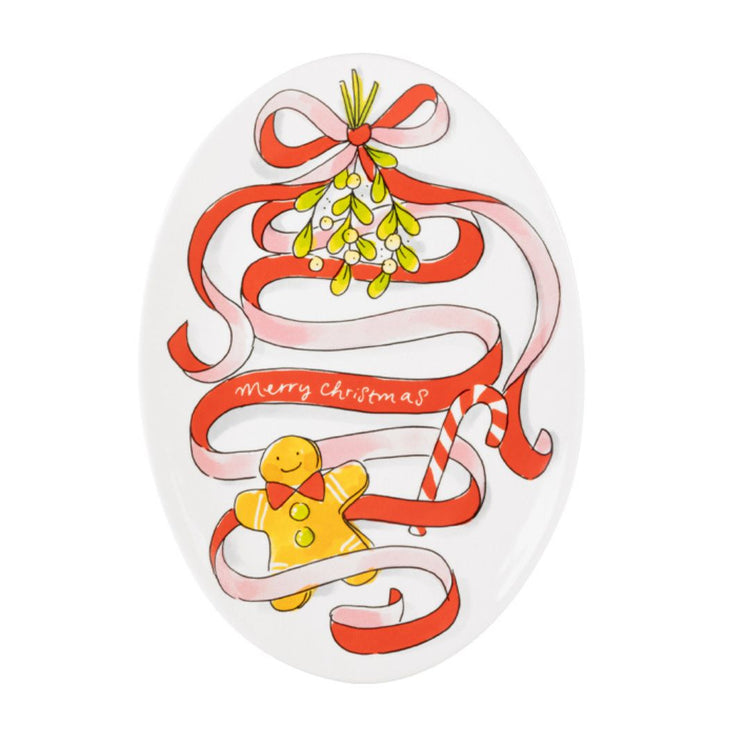 Ovaal bord kerst - Liefs uit Zierikzee