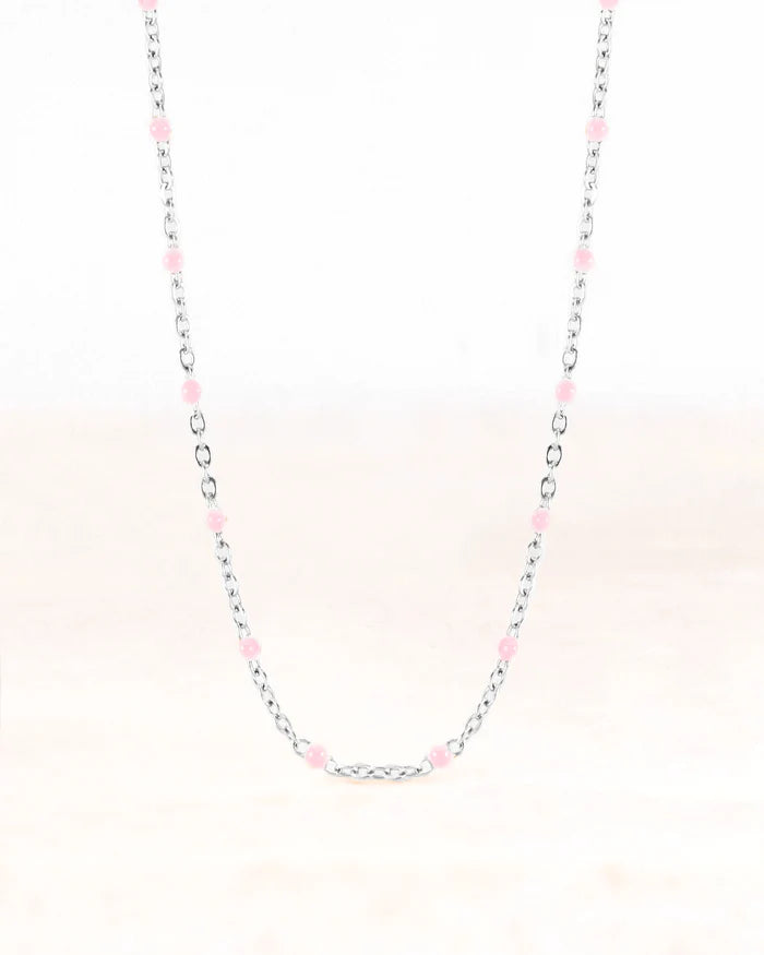 Stainless steel ketting Neva lichtroze - conceptstore Liefs uit Zierikzee