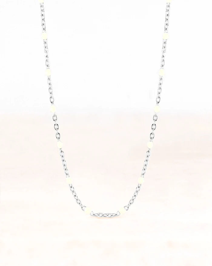 Stainless steel ketting neva Wit - conceptstore Liefs uit Zierikzee