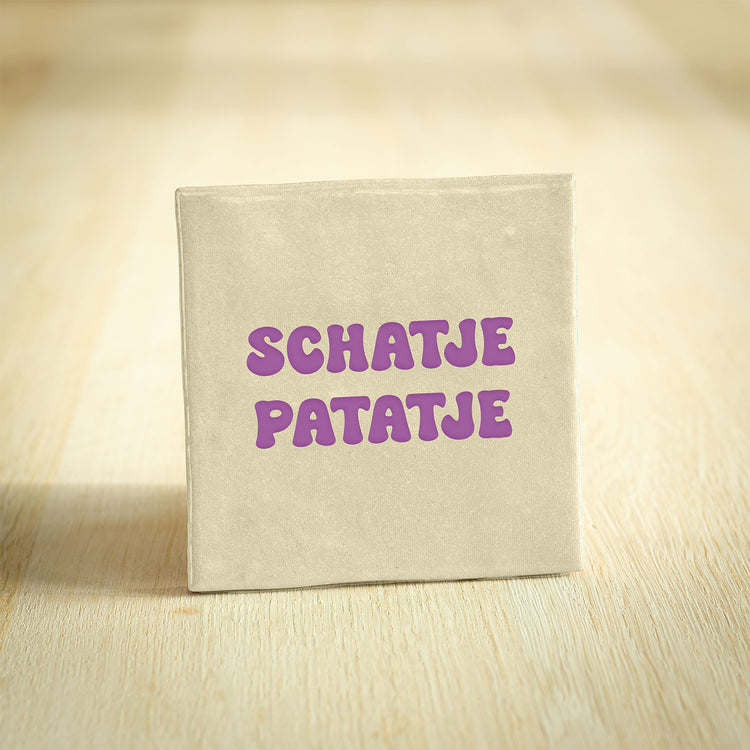 Tegeltje schatje patatje - conceptstore Liefs uit Zierikzee