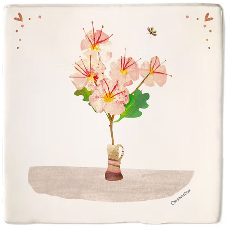 geboortetegel mei meidoornbloesem - conceptstore Liefs uit Zierikzee