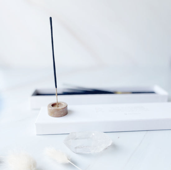 Räucher- und Edelsteinbox - Lavendel Bergkristall