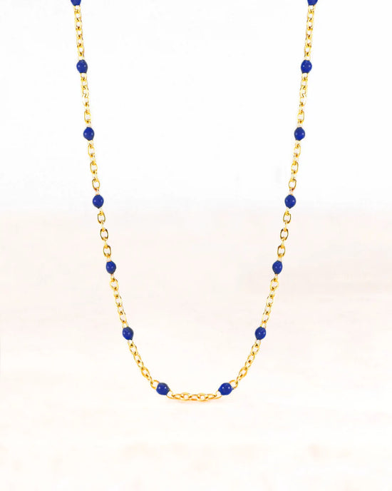 Neva | Ketting Dark blue gold