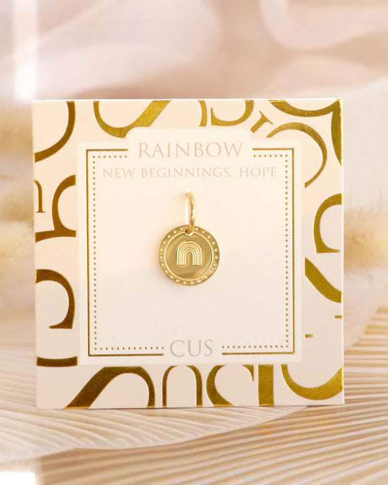 Mond | Charm Regenbogen gold