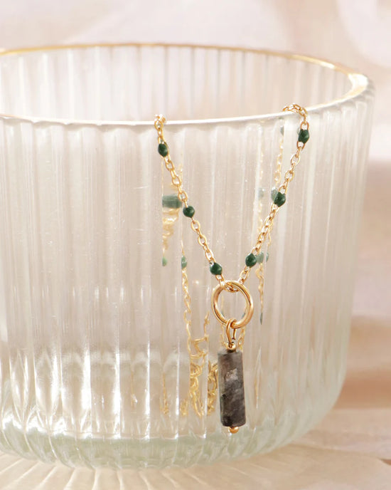 Newa | Armband Dunkelgrün Gold