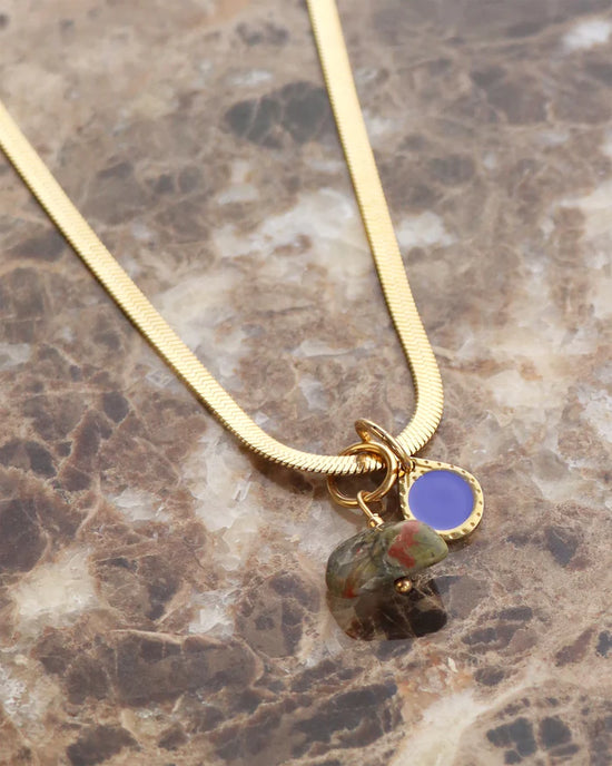 Julia | Charm Unakit gold