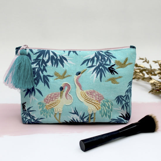 luxe crane make up pouch