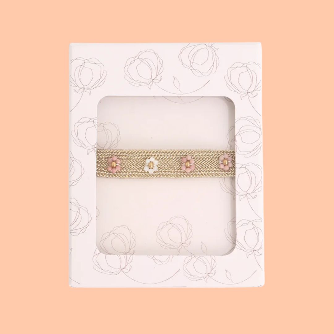 Armband bloemen roze - Liefs uit Zierikzee 