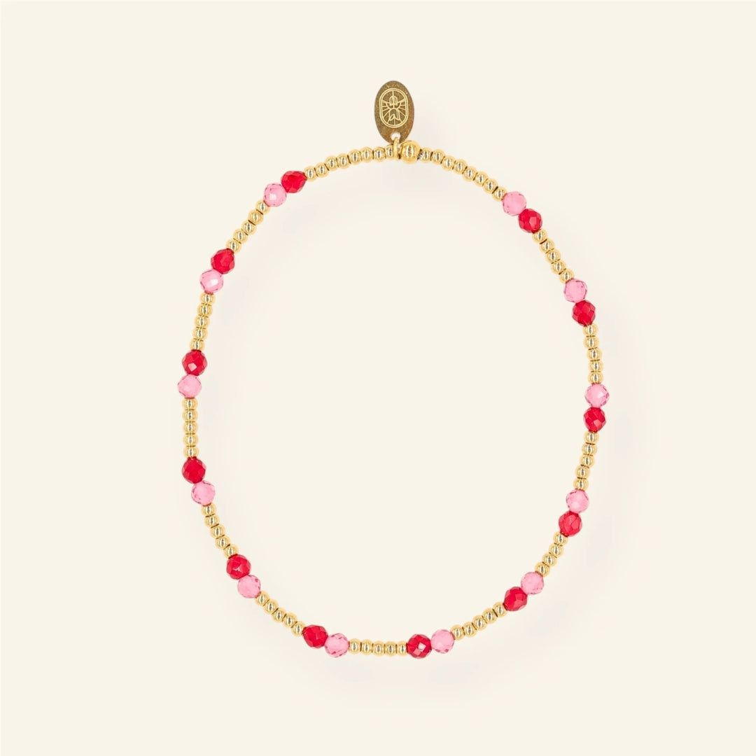 Armband cherry pink - Liefs uit Zierikzee 
