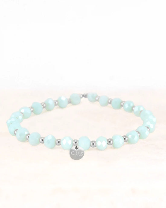 Armband dara zilver en aqua - conceptstore Liefs uit Zierikzee 