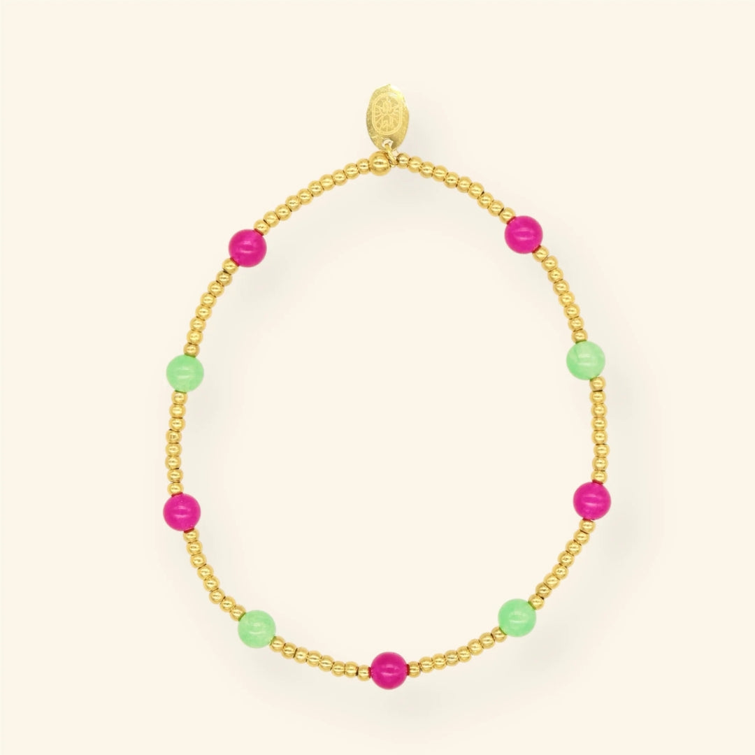 Armband green fuchsia - Liefs uit Zierikzee 