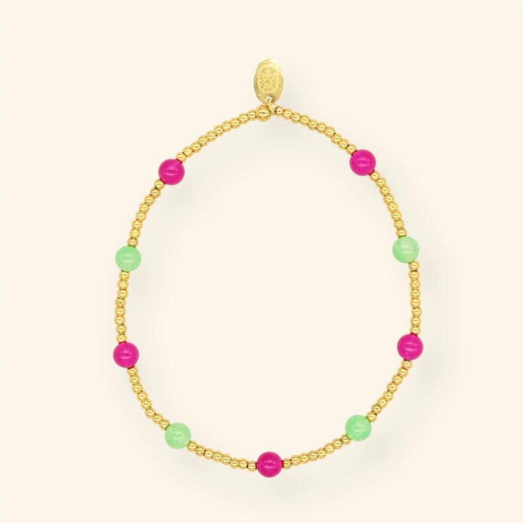 Armband green fuchsia - Liefs uit Zierikzee 