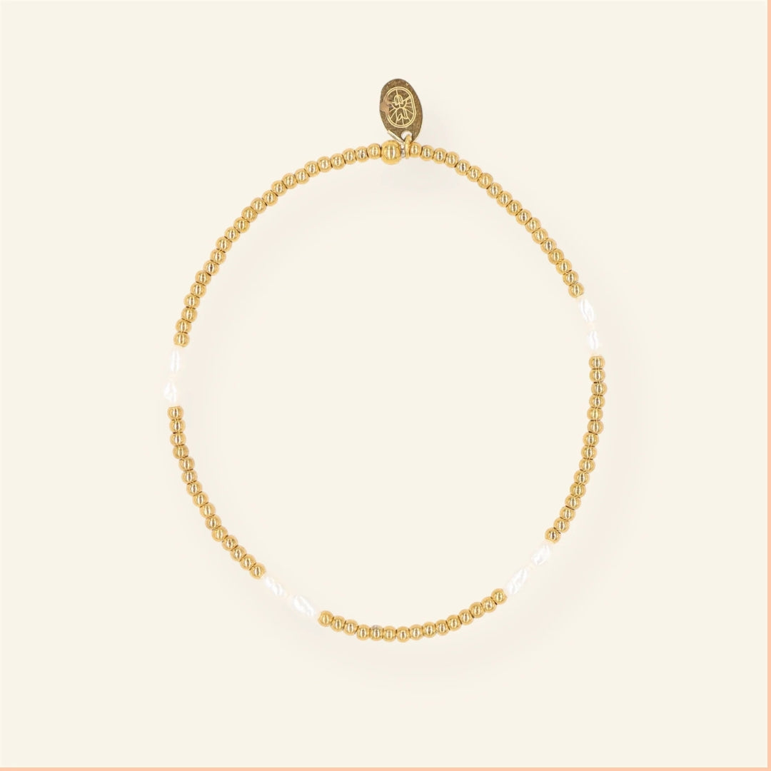 Armband mini double pearl - Liefs uit Zierikzee 