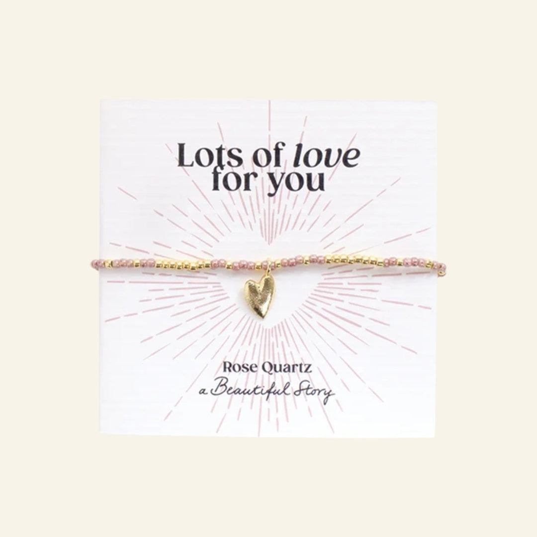 Armband sweetheart rozenkwarts - Liefs uit ZIerikzee 