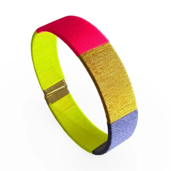 Armband violet roze geel - conceptstore Liefs uit Zierikzee 