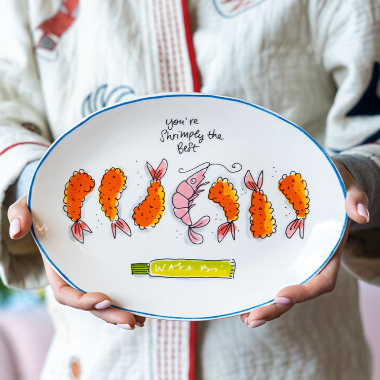 Blond Amsterdam Sushi Bord Ovaal 27 cm – Shrimply the Best - conceptstore Liefs uit Zierikzee 