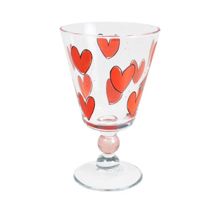 Blond Amsterdam Wijnglas 0,4L – Rode Hartjes - conceptstore Liefs uit Zierikzee 