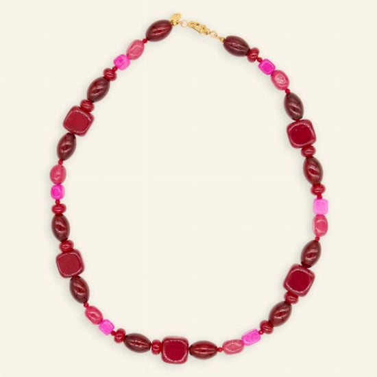 Burgundy bloom ketting- Liefs uit Zierikzee 