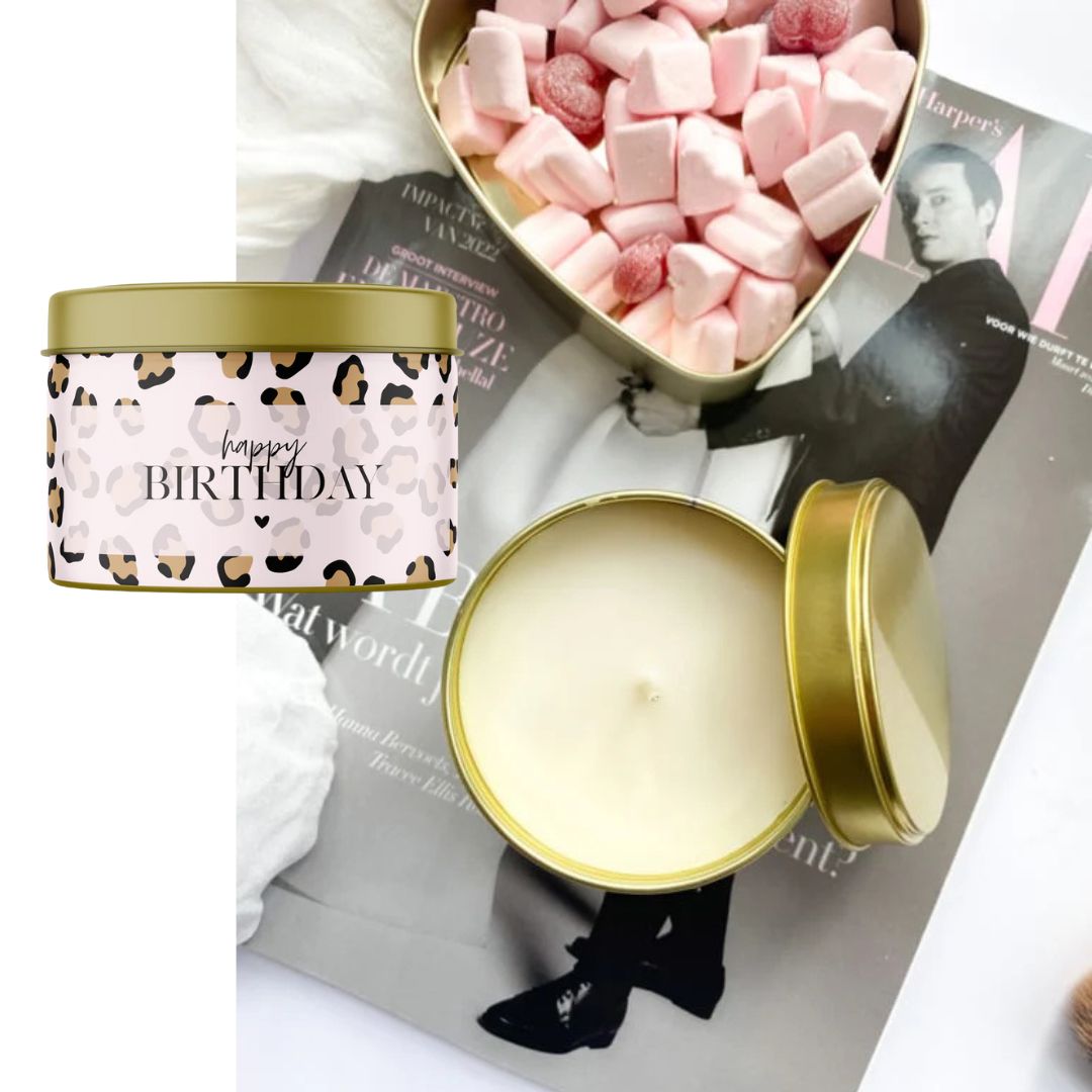 Geurkaars happy birthday - conceptstore Liefs uit Zierikzee 