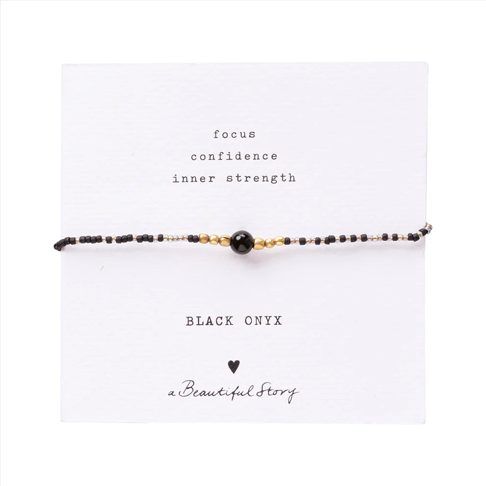 Iris armband black onyx goud - conceptstore Liefs uit Zierikzee 