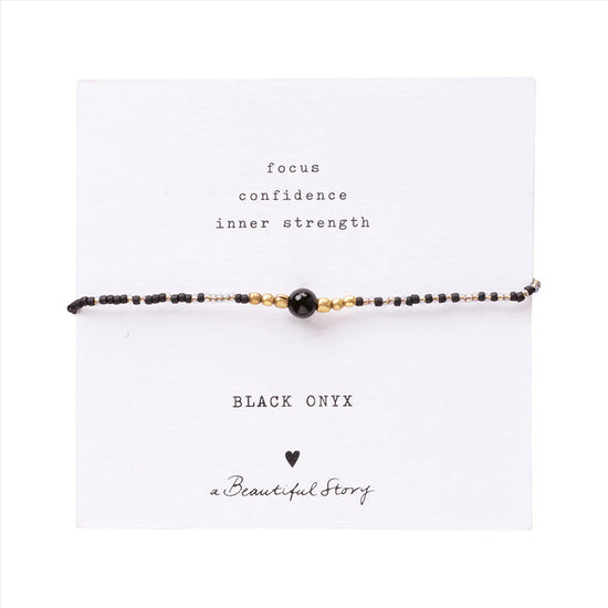 Iris armband black onyx goud - conceptstore Liefs uit Zierikzee 