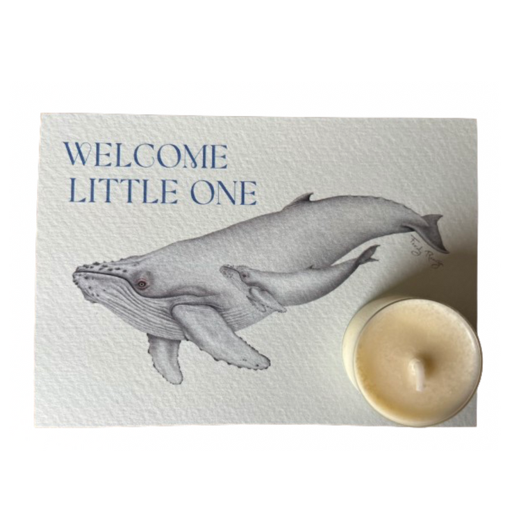 Kaart met geurkaars little one blauw - conceptstore Liefs uit Zierikzee 