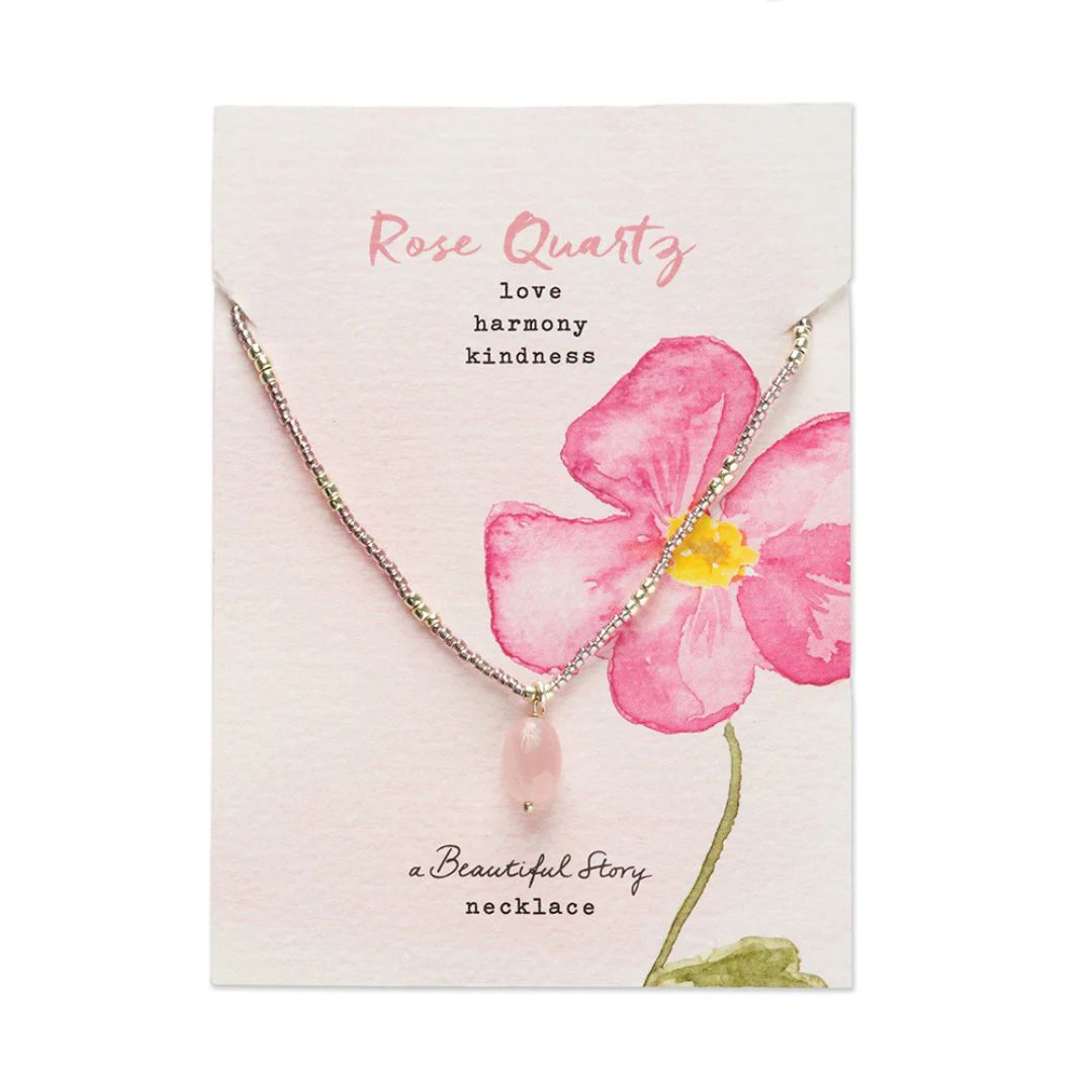 Ketting rozenkwarts  - conceptstore Liefs uit Zierikzee 