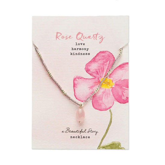 Ketting rozenkwarts  - conceptstore Liefs uit Zierikzee 