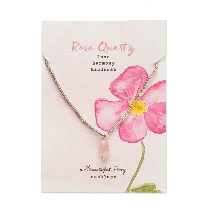 Ketting rozenkwarts  - conceptstore Liefs uit Zierikzee 