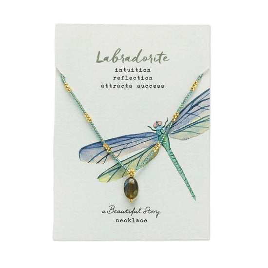 Ketting wishing labradoriet - conceptstore Liefs uit Zierikzee 