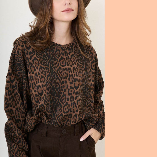 Korte sweater leopard - conceptstore Liefs uit Zierikzee