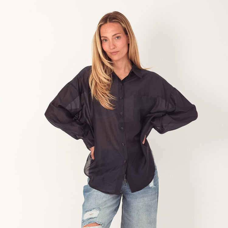 Navy blouse  - conceptstore Liefs uit Zierikzee 