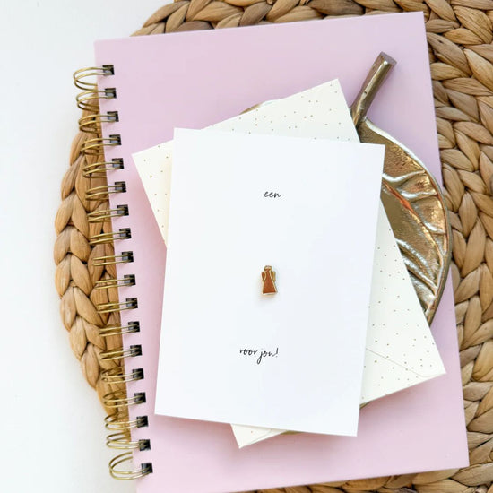 kaart met pin engeltje