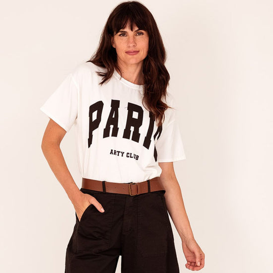 Shirt paris zwart wit one size