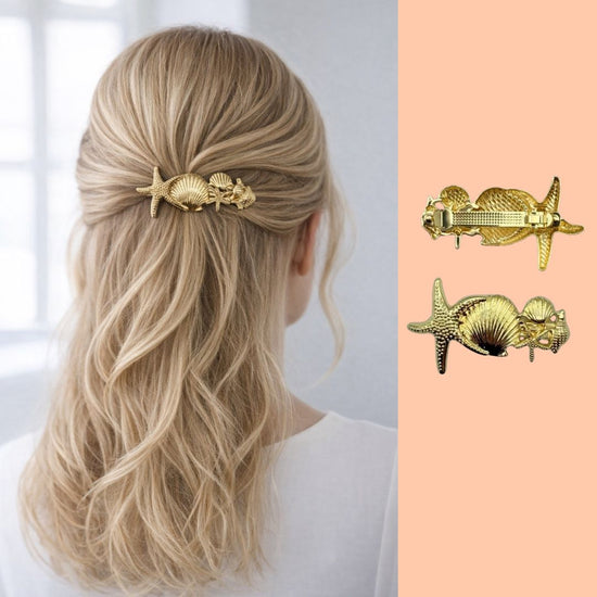 Haarspeld schelpen goud