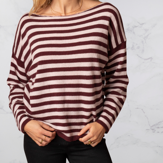 Ttrui boothals strepen roze