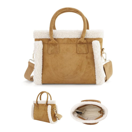 Lichtbruine Patchwork Tas – 100% Katoen | Simple Series | Herfst/Winter