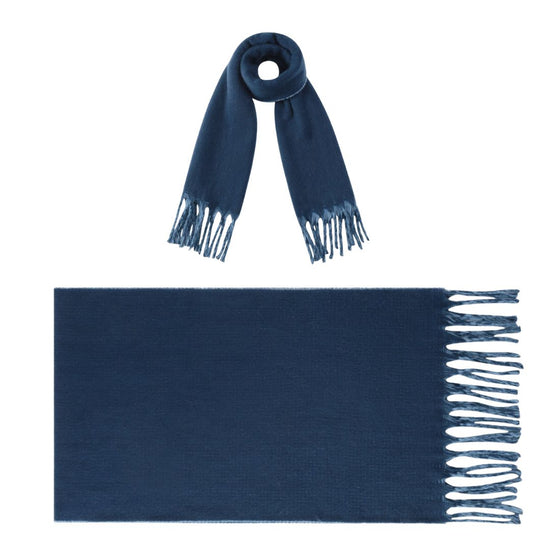 Effen Blauwe Sjaal van 100% Polyester | Herfst/Winter