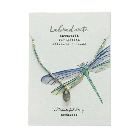 Ketting wishing labradorite zilver