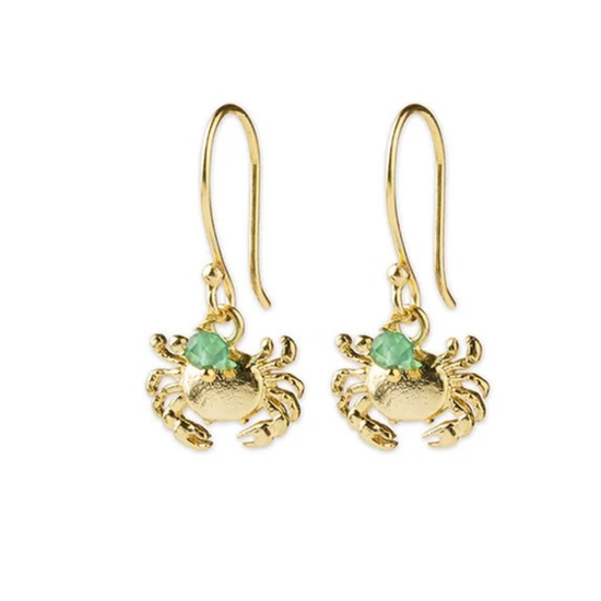 Oorbellen krab aventurijn - conceptstore Liefs uit Zierikzee 