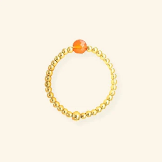 Oranje facet ring - Liefs uit Zierikzee 