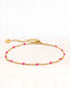 Stainless steel armband neva goud fuchsia - conceptstore Liefs uit Zierikzee 