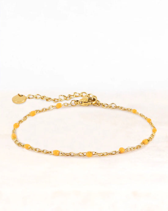 Stainless steel armband neva goud oranje - conceptstore Liefs uit Zierikzee 