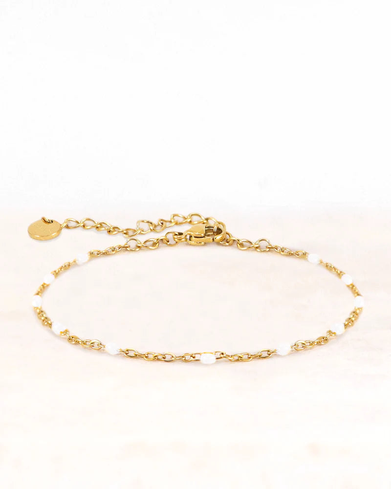 Stainless steel armband neva goud wit - conceptstore Liefs uit Zierikzee 