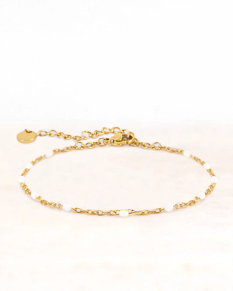Stainless steel armband neva goud wit - conceptstore Liefs uit Zierikzee 