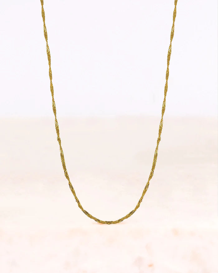 Stainless steel ketting LOA goud - conceptstore Liefs uit Zierikzee 