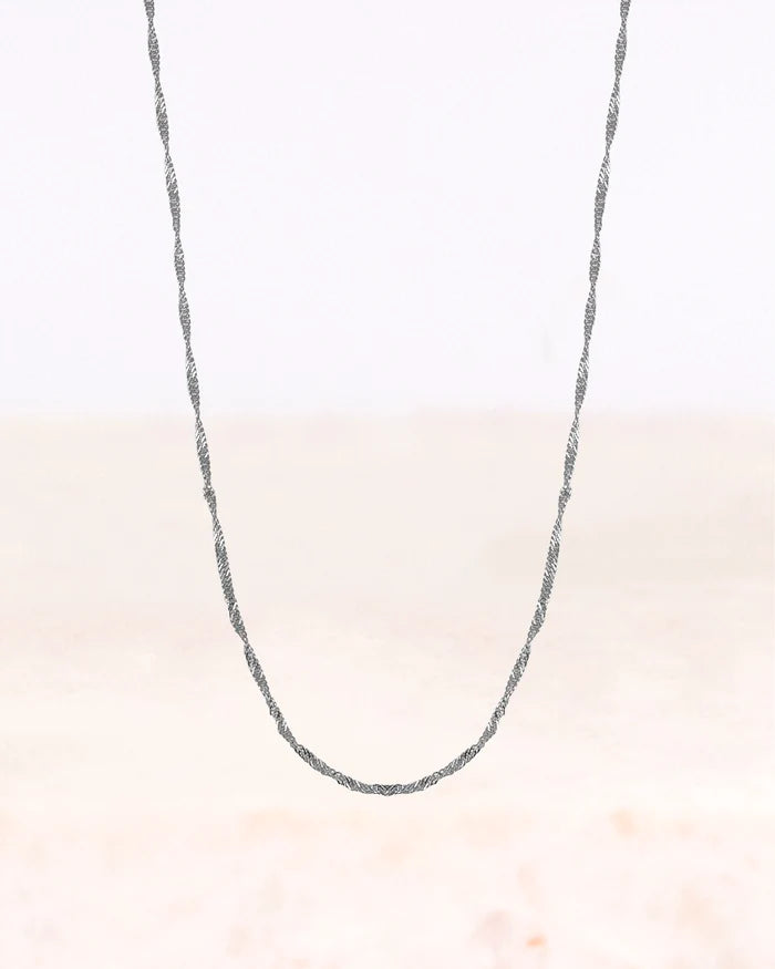 Stainless steel ketting LOA zilver - conceptstore Liefs uit Zierikzee 