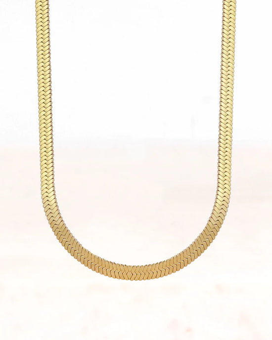 Stainless steel ketting mira goud 5 mm - conceptstore Liefs uit Zierikzee 