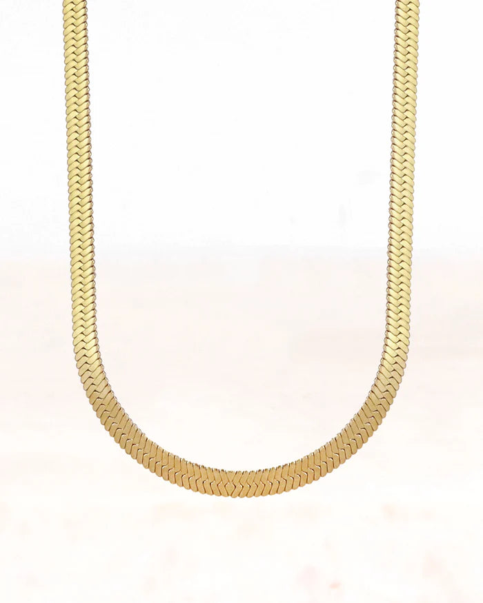 Stainless steel ketting mira goud 5 mm - conceptstore Liefs uit Zierikzee 